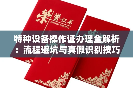 温州特种设备操作证办理全解析:流程避坑与真假识别技巧